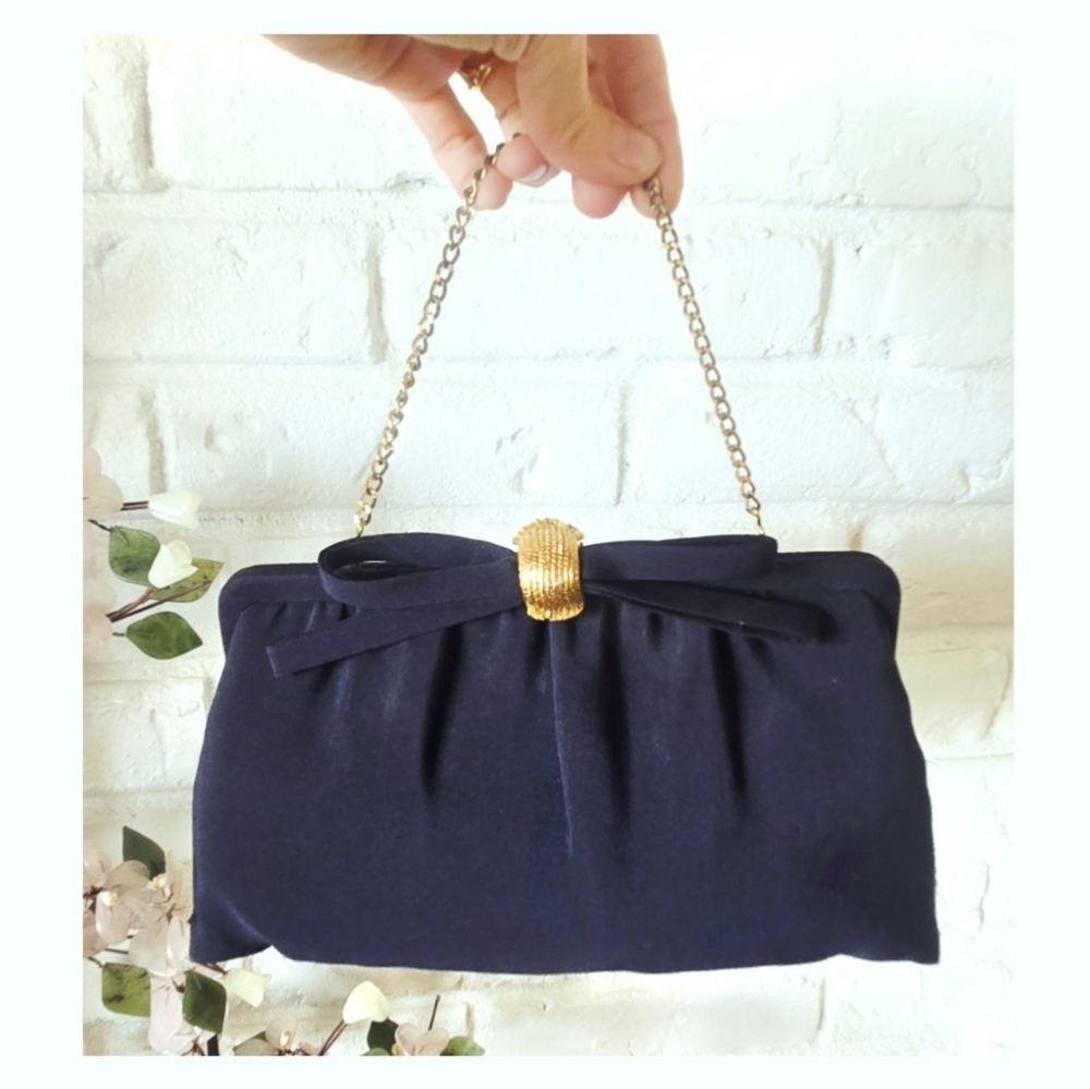 Vtg 1950s Chain Clutch Evening Bag, Matching Coin Purse, Party/Formal